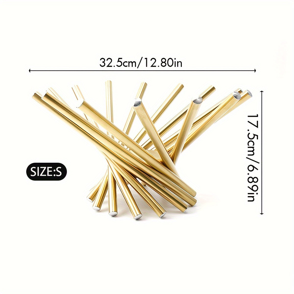 GoldServe - Fruteira de Luxo em Aço Inoxidável Decorativa e de Armazenamento