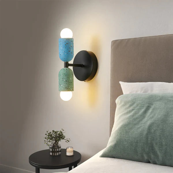 Lampada da parete creativa a doppia testa per la casa