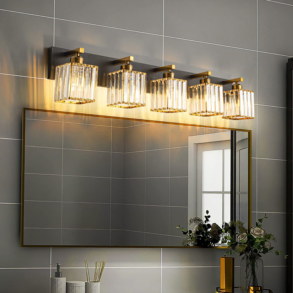 Kirsten Design Lampada da Parete LED a Due Fiamme Cristallo Bagno