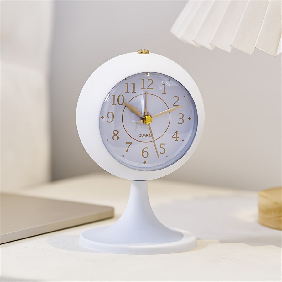 CartoonGlow - Modern Glowing Alarm Clock with Golden Hands