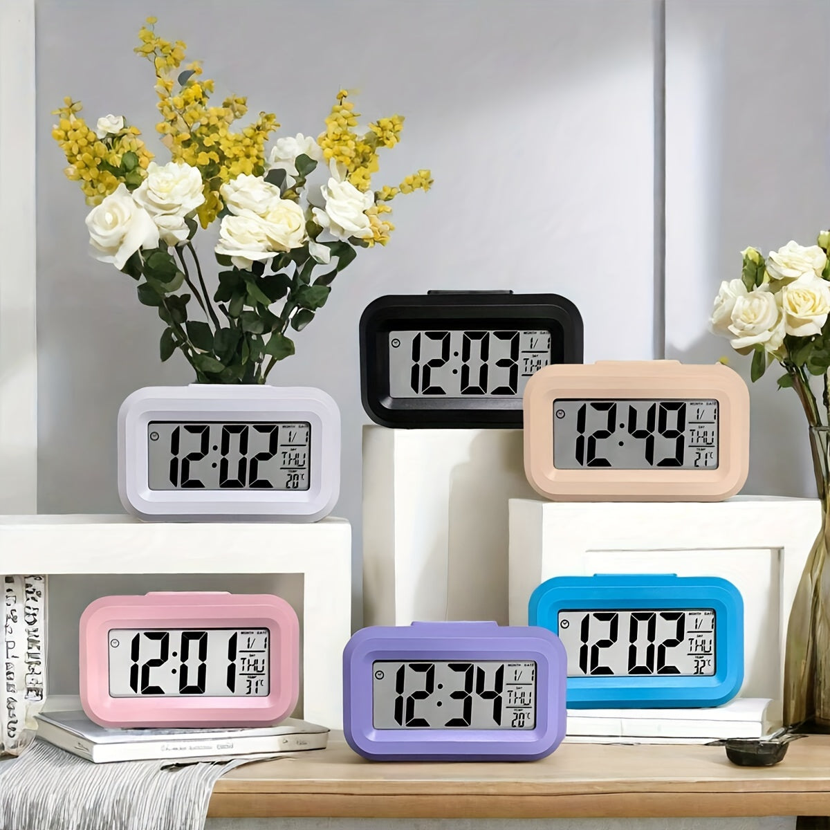 GlowClock - Sveglia Digitale con Visualizzazione di Data e Luce