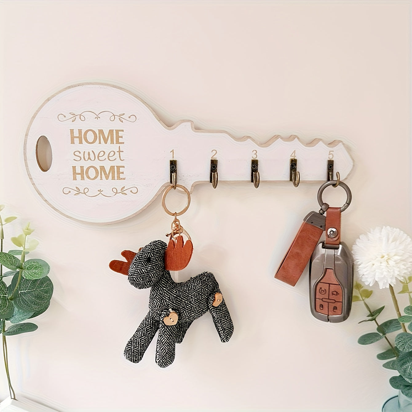 RusticHook - Retro Wand Decoration Floating Shelves with Key Hooks