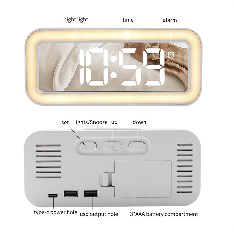MirrorTime - Digital Alarm Clock with Mirror Display