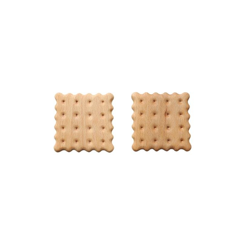 Sottobicchieri in Legno a 2 Pezzi Ispirati ai Biscotti