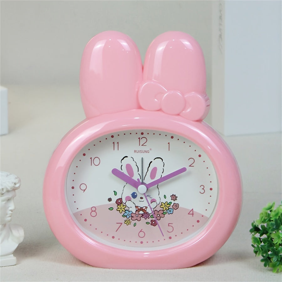 BunnyTime - Cute Cartoon Rabbit Alarm Clock with Night Light