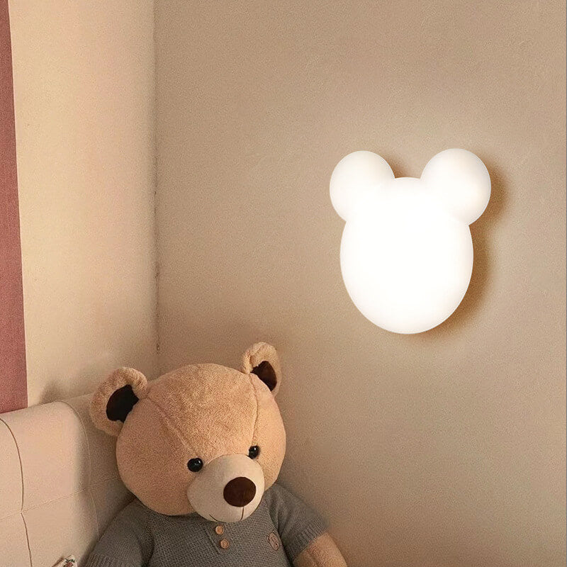 Lámpara de pared LED minimalista con forma de oso de dibujos animados