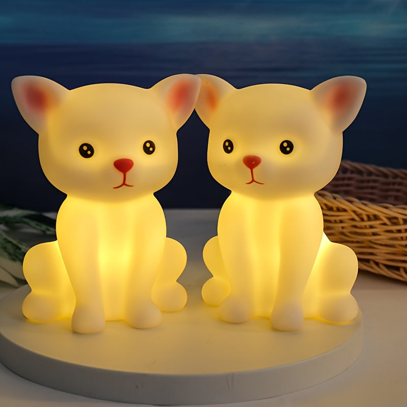 KittyGlow - Cute Kitten Table Lamp with LED Light and Battery Power