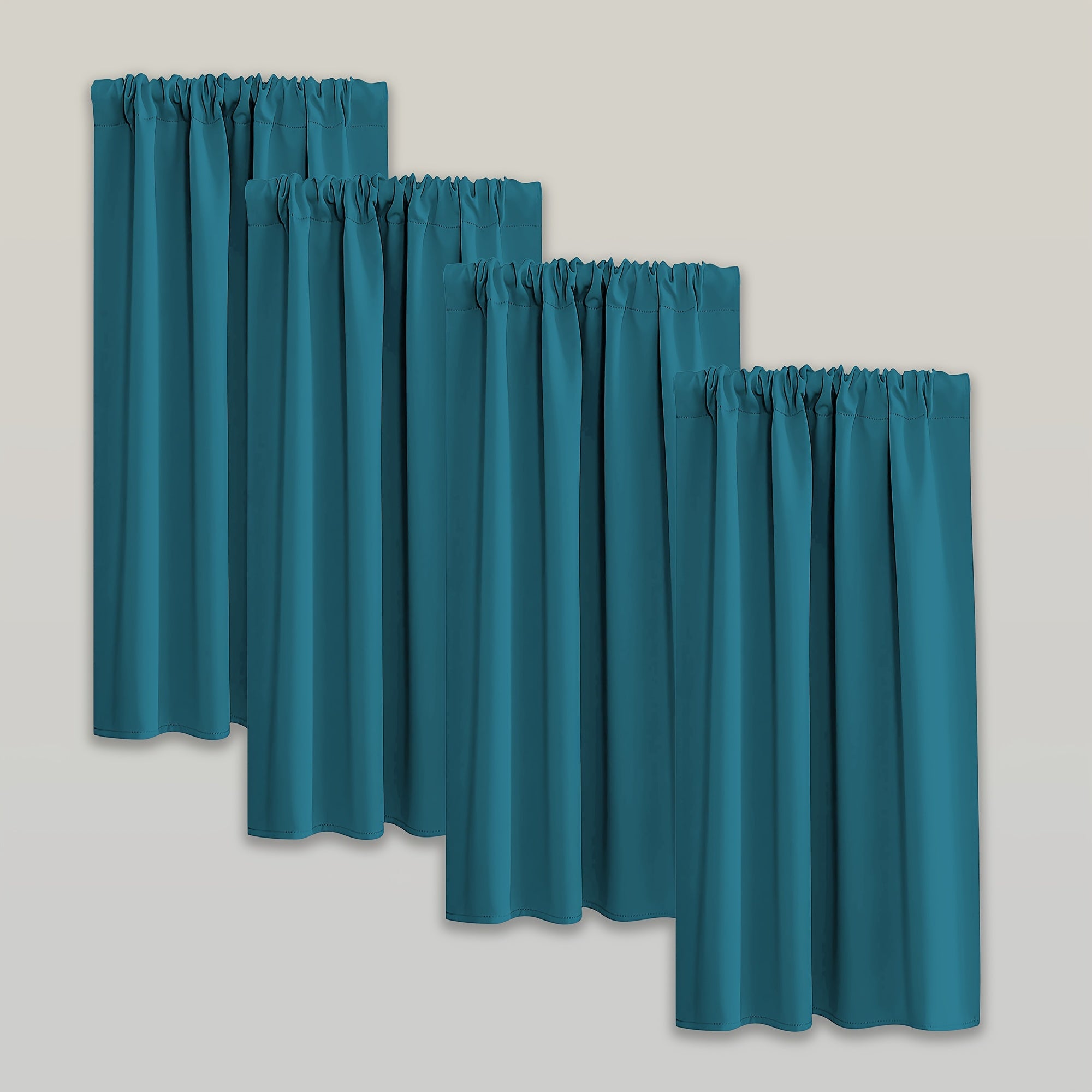 Blackout Curtains - Modern Blackout Curtain Set of 4 Pieces