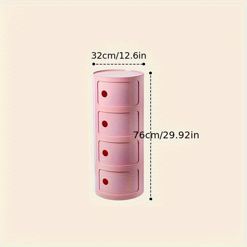 Mesa de Cabeceira Redonda – Móvel de Arrumação Branco