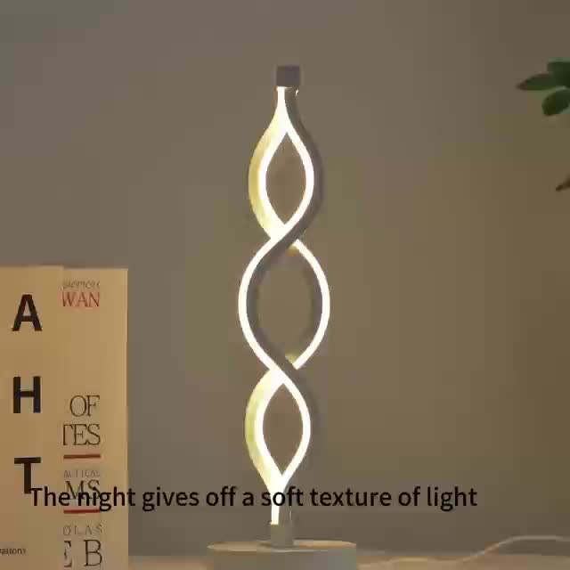 SeaWave - Unique Aluminum Desk Lamp with Dimmable LED Lighting