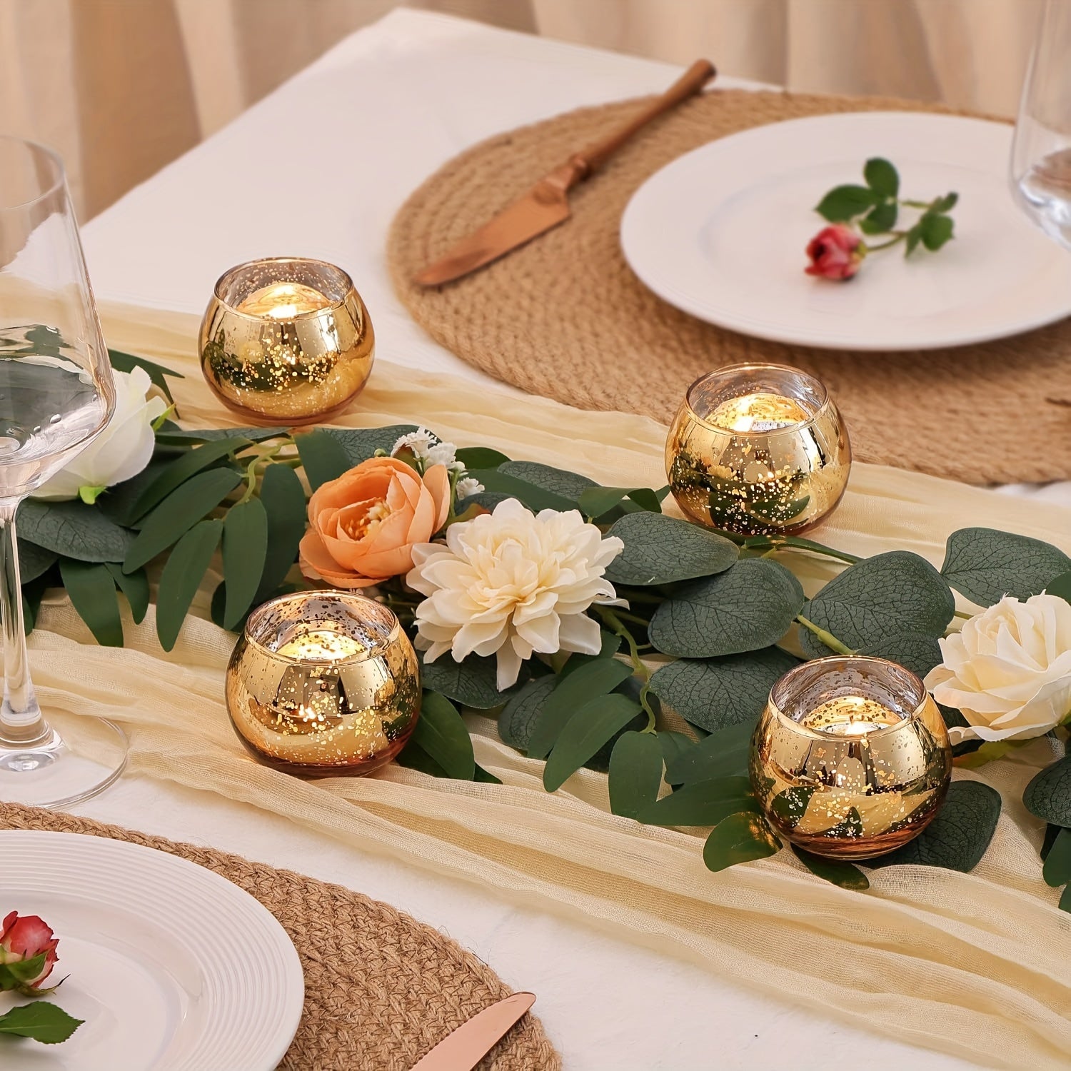 Transparante Glazen Theelichthouders – 6/12 Stuks Voor Tafel- en Bruiloftdecoratie