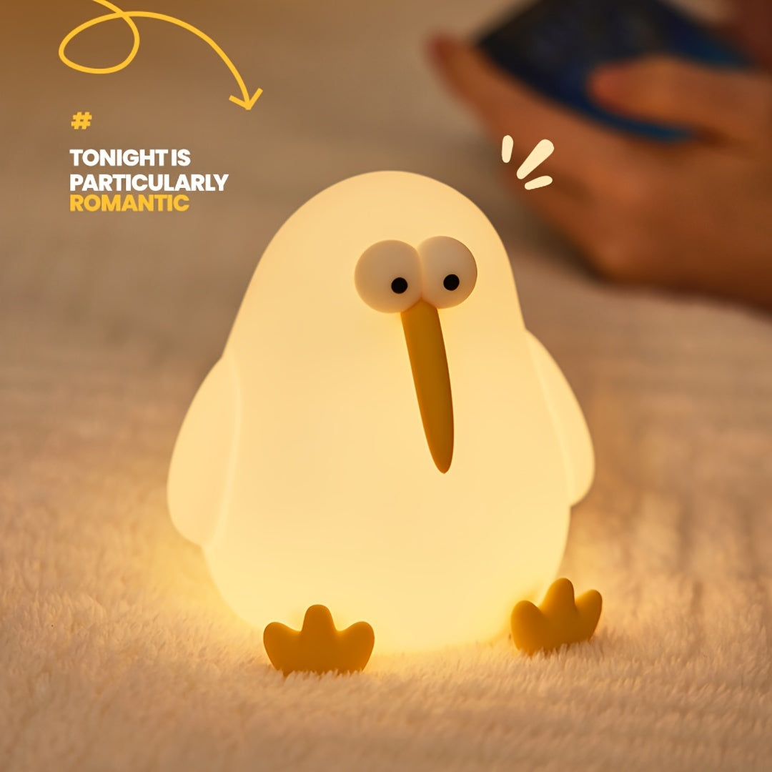 KiwiGlow - KiwiBird LED Night Light, USB Rechargeable with Dimmable Touch Sensor