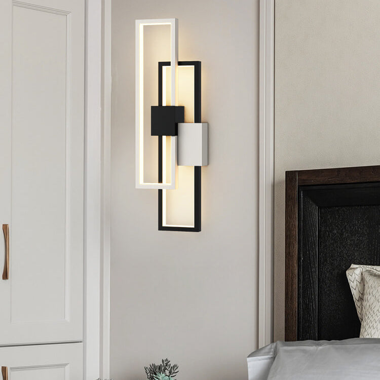 LumiSil - Lámpara de pared LED con marco cuadrado minimalista