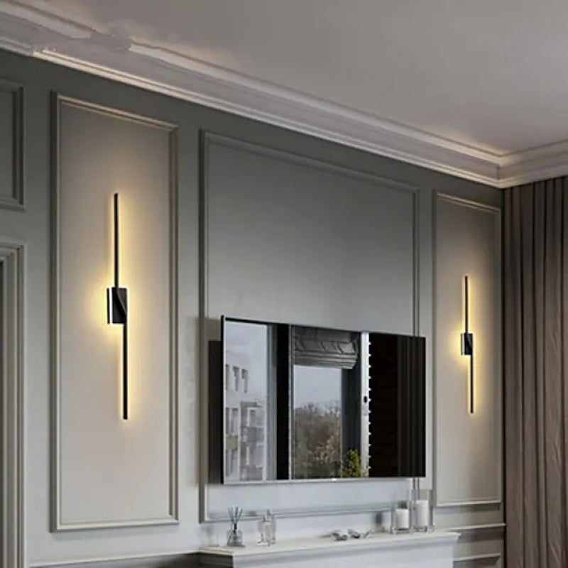 Lámpara de pared LED minimalista moderna negro/oro