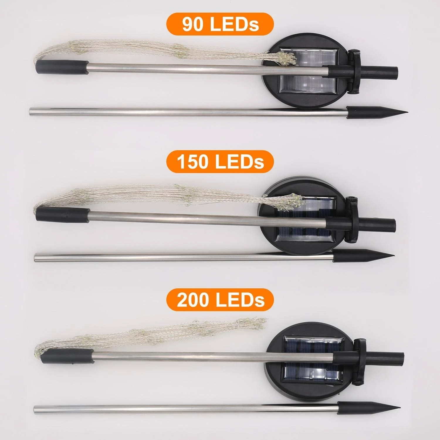 4 Pieces Outdoor Solar Garden Firework Lamps
