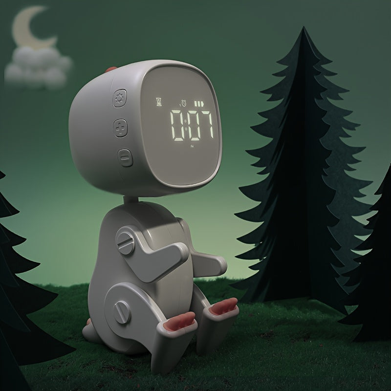 TimeDino - Smart Cartoon Alarm Clock with USB Charging Port