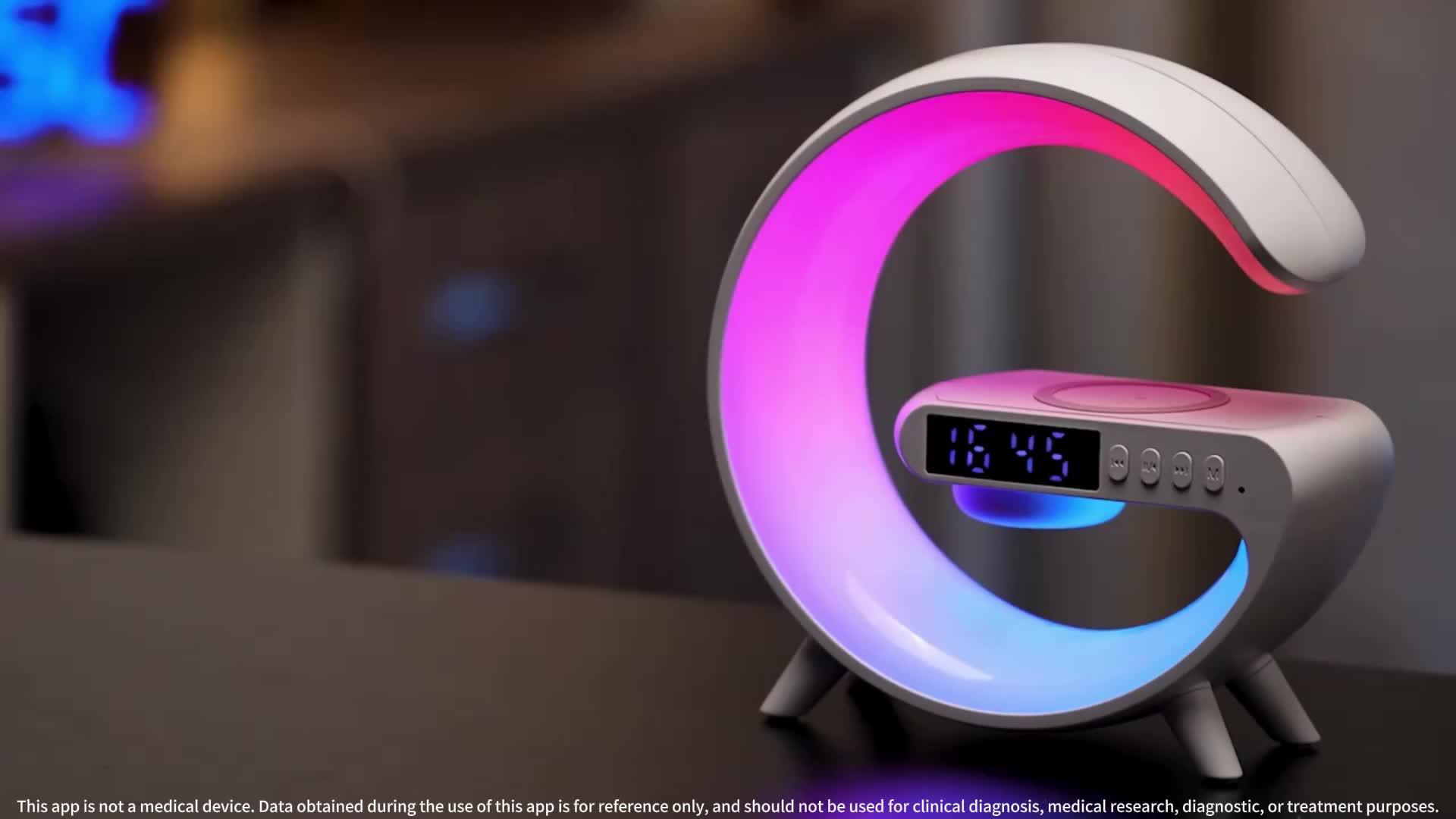 SlimLamp - Wireless Charging Table Lamp with Alarm Clock and Sleep Aid