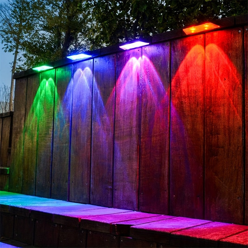SolarShine - 2 Peças de Lâmpadas de Parede Solares com Mudança de Cor e Luz Quente