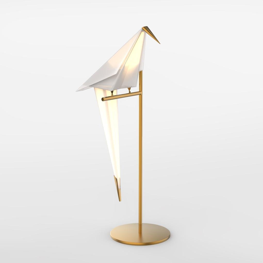 ArtiGloed - Lampada da Tavolo Moderna in Oro con Motivo Geometrico