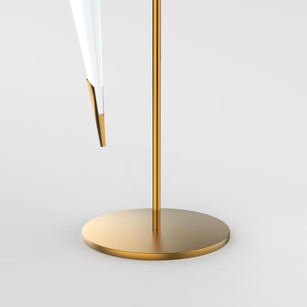 ArtiGloed - Candeeiro de Mesa Dourado Moderno com Padrão Geométrico