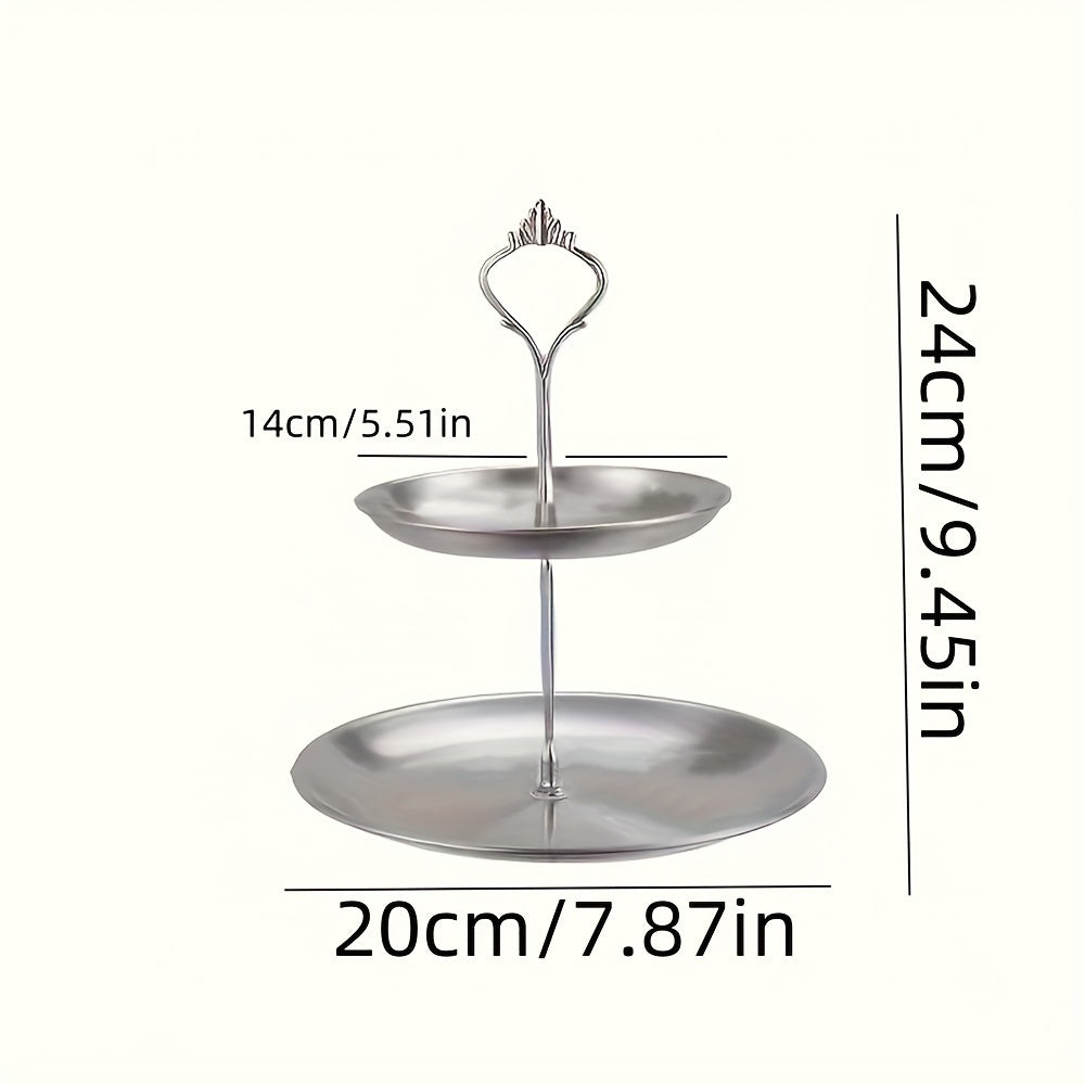 SteelTower - 3-Tier Stainless Steel Cake Stand | Serving Platter for Desserts & Fruit