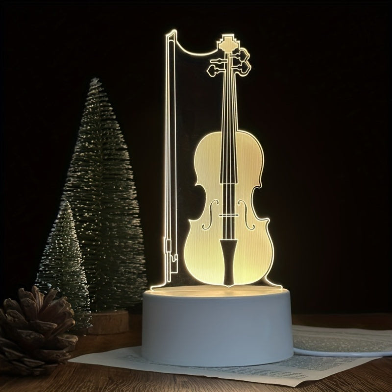 MusicLight - 3D Illusion Cello LED Night Lamp