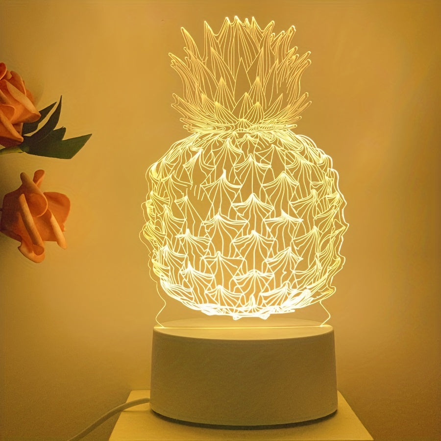 PineGlow - Abacaxi Candeeiro Noturno LED 3D