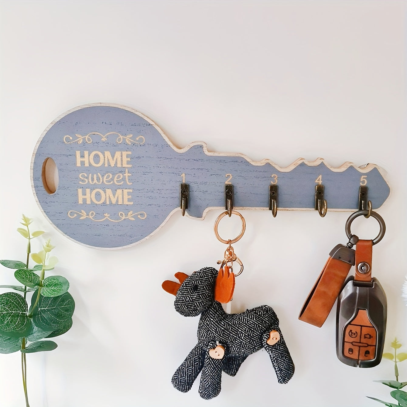 RusticHook - Retro Wand Decoration Floating Shelves with Key Hooks