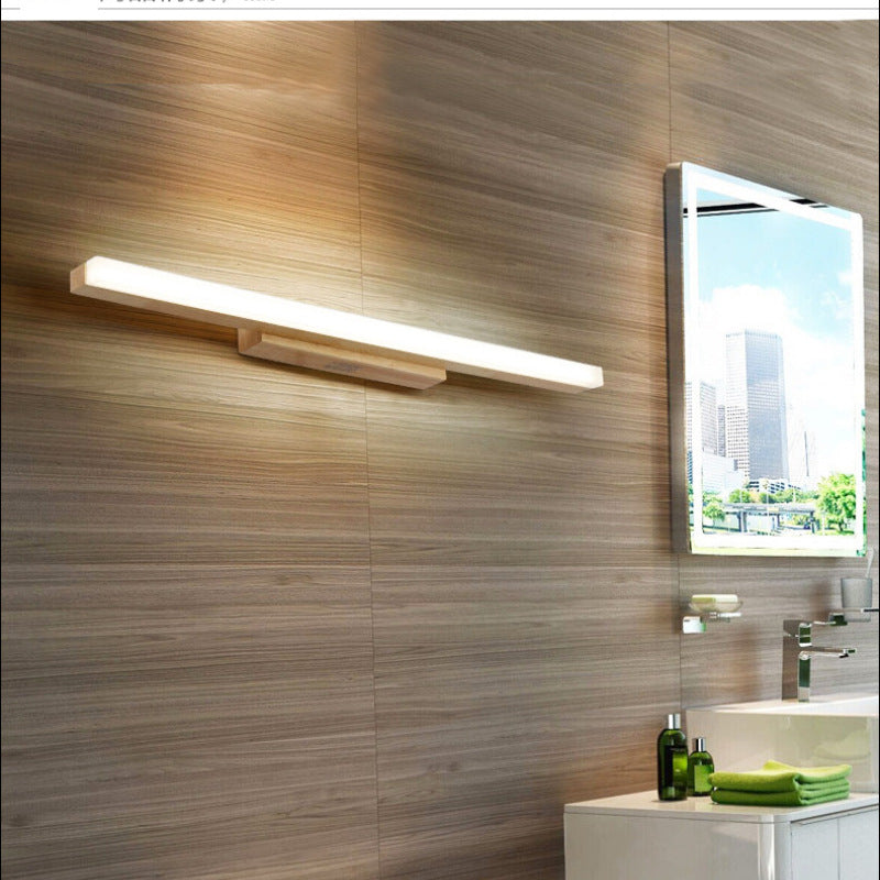 Lampada da parete LED lineare moderna Leigh - Bagno/Soggiorno - Legno
