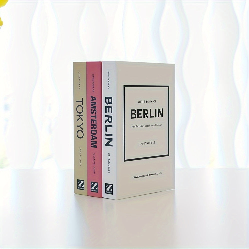 Classic Boekensteun Set met 3 Faux Boeken - Elegante Plankdecoratie