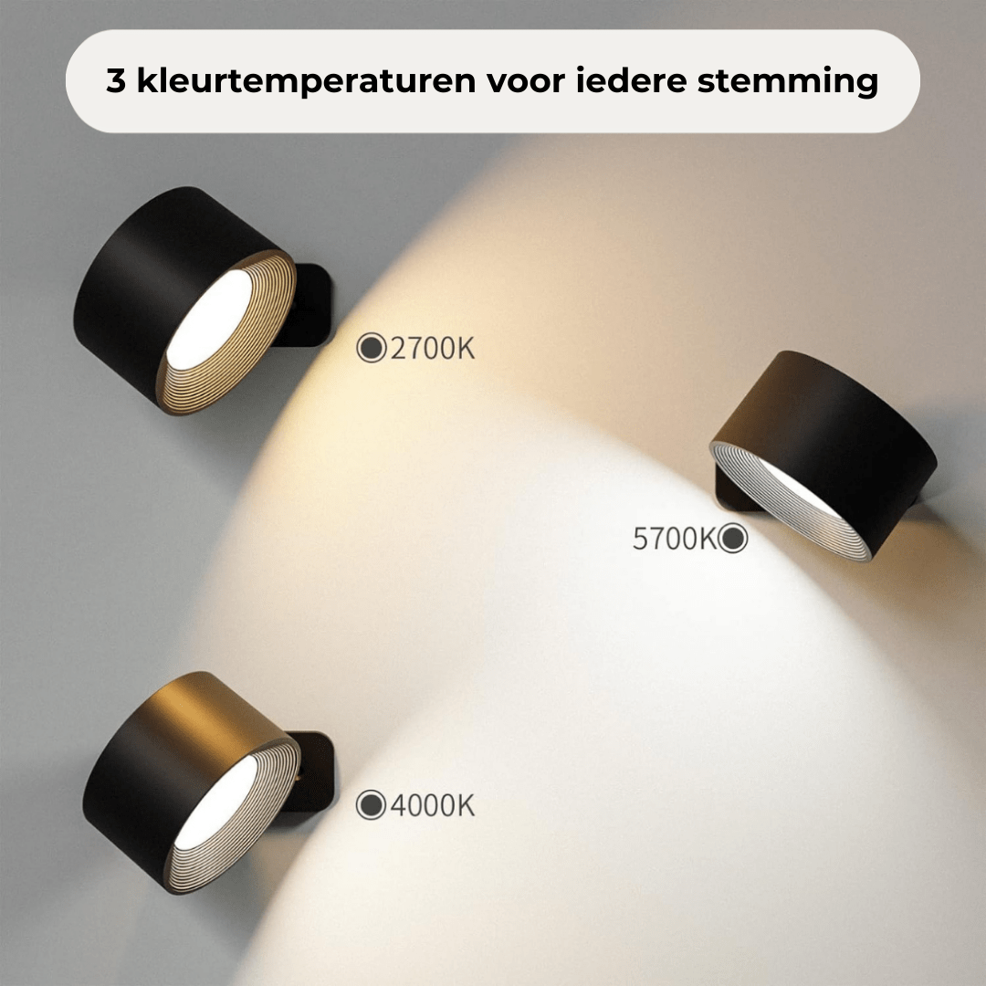 FlexiBeam - Lampada da parete ricaricabile wireless 360°