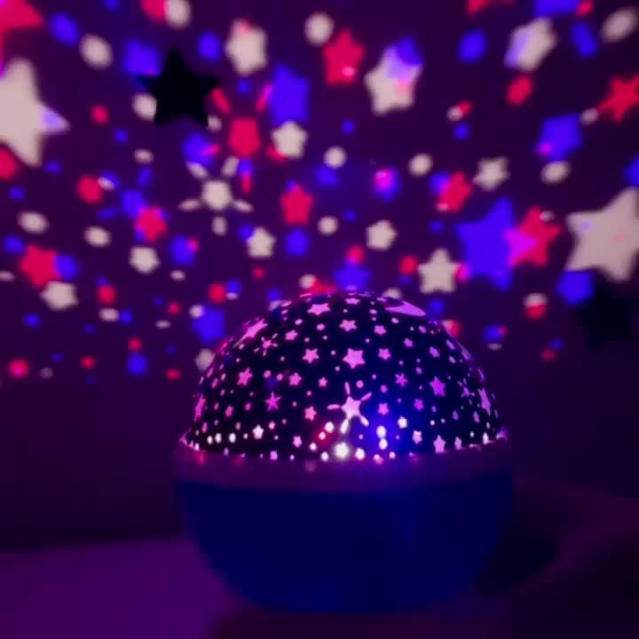 StarGlow - LED Star Projector Night Light with Adjustable Colors and USB Power Supply