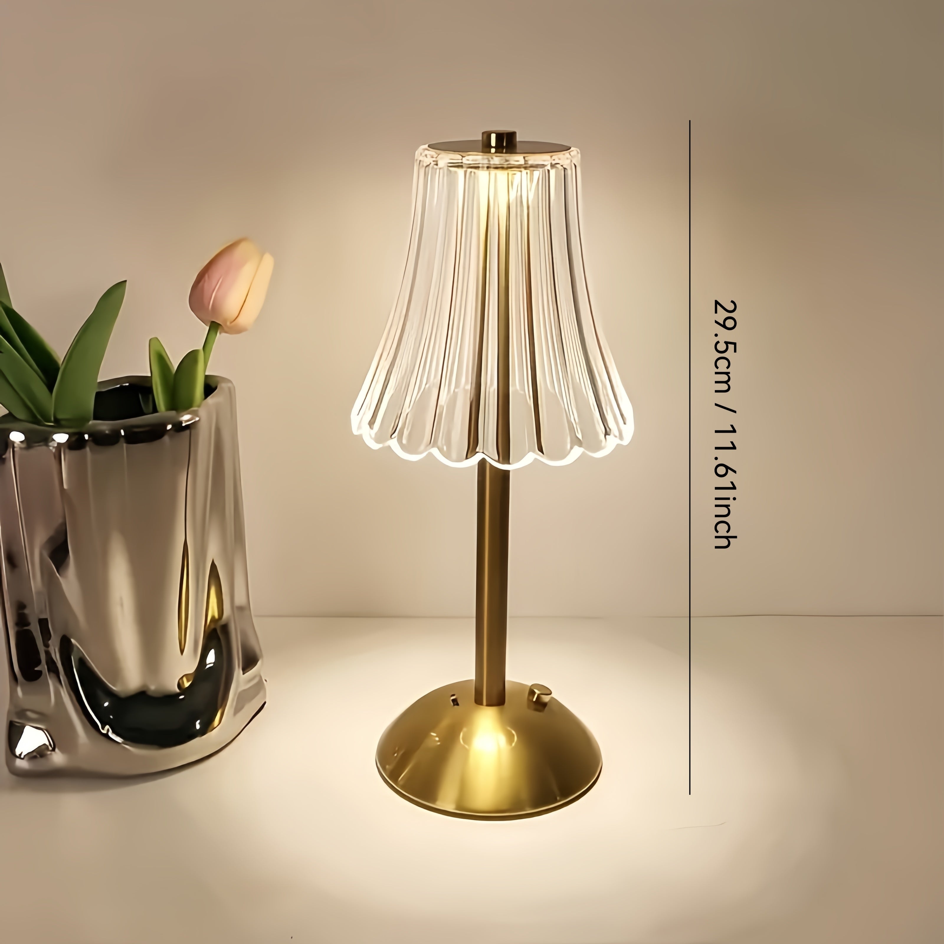 LumiGlow - Lampada da tavolo LED ricaricabile USB con controllo touch