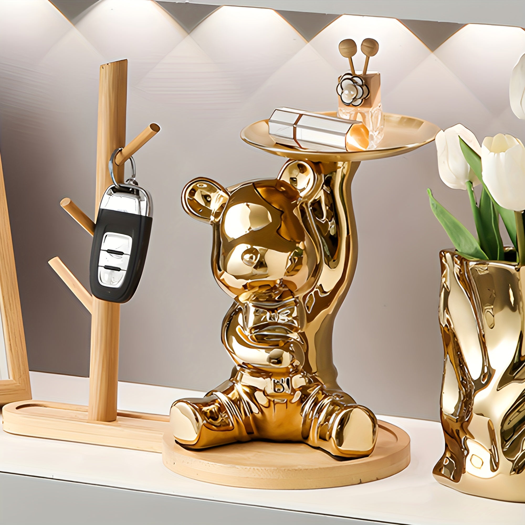 CeramiBear - Ceramic Bear & Rabbit Decorative Tray