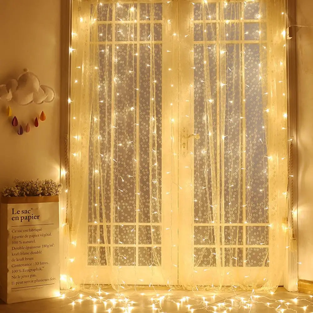 LumiCurtain - LED Curtain Lighting for Outdoors – Waterproof Ambient Lighting for Garden, Balcony & Terrace