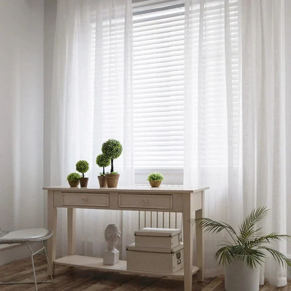 Nova Linnen Cortinas Transparentes Tule
