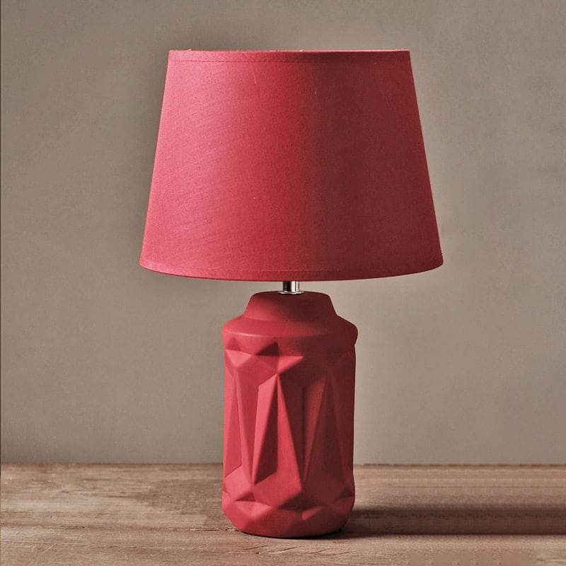 GloedGlow - Lampada da notte rossa in ceramica