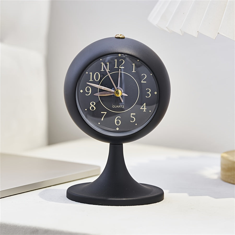 CartoonGlow - Modern Glowing Alarm Clock with Golden Hands