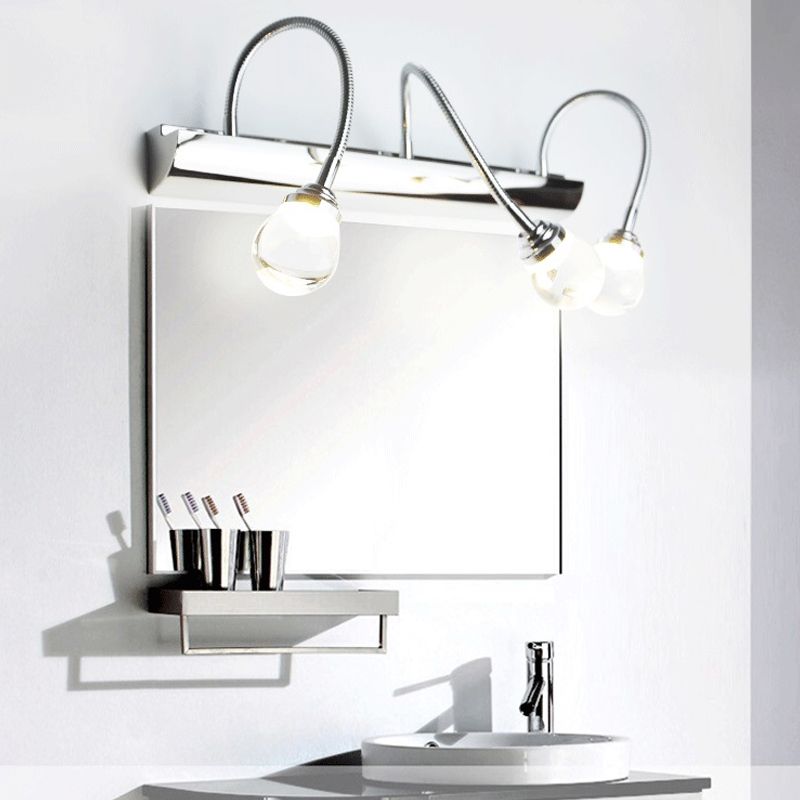 Leigh Lampada a LED Moderna da Parete Bianca per Soggiorno/Bagno Metallo Acrilico 2/3 Luci