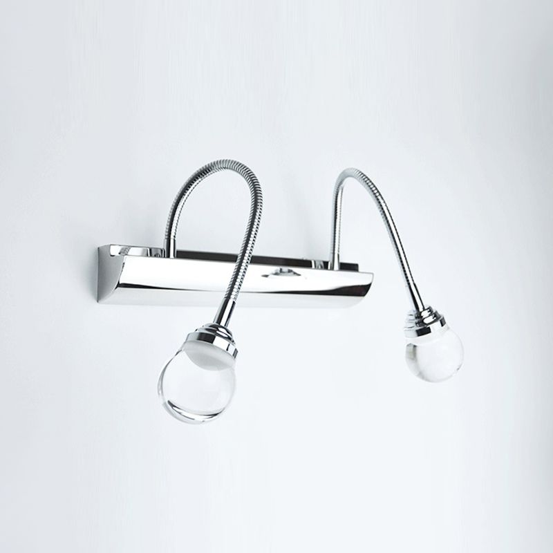 Leigh Lampada a LED Moderna da Parete Bianca per Soggiorno/Bagno Metallo Acrilico 2/3 Luci