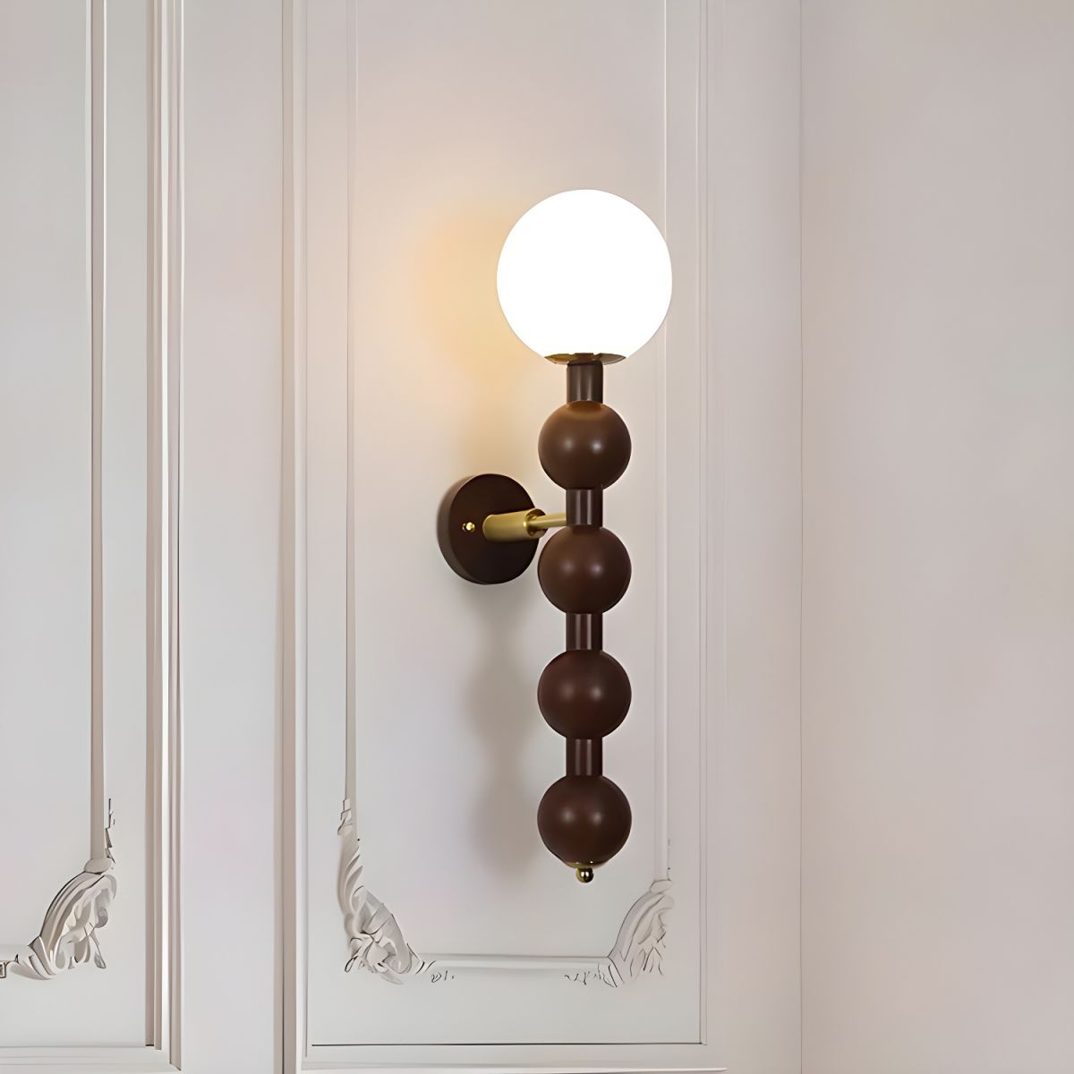Bauhaus Lampada da Parete Lunga in Metallo con Più Sfere