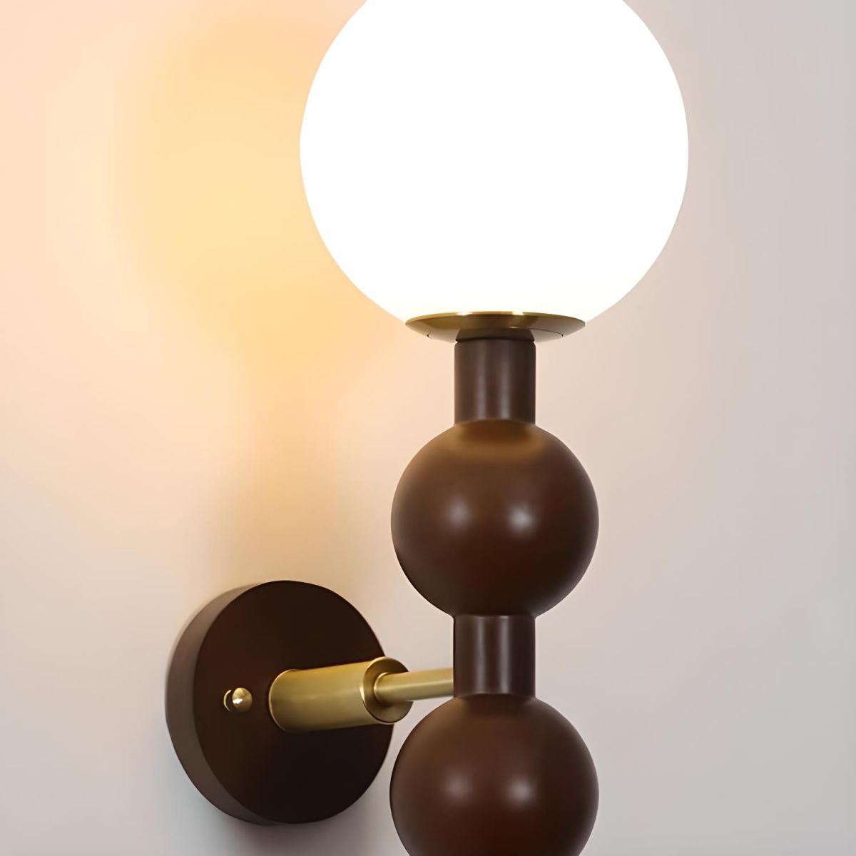 Bauhaus Lampada da Parete Lunga in Metallo con Più Sfere