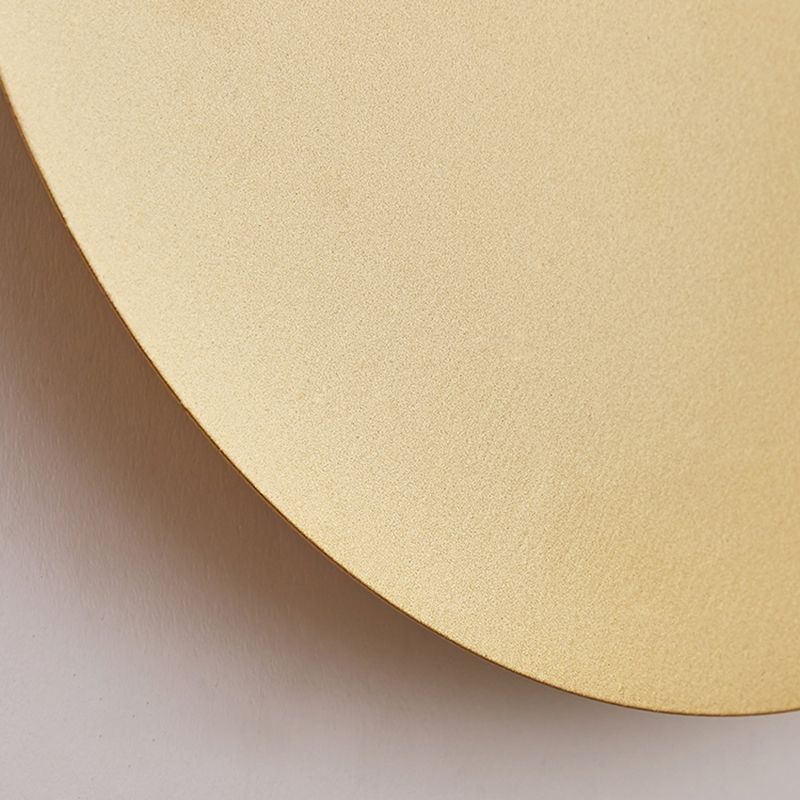Orr Moderne Lámpara de Pared Redonda - Negro/Blanco/Oro, Metal, Sala de Estar