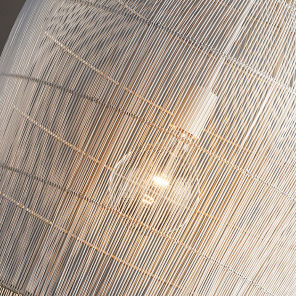 Lampada a sospensione in rattan classica e semplice