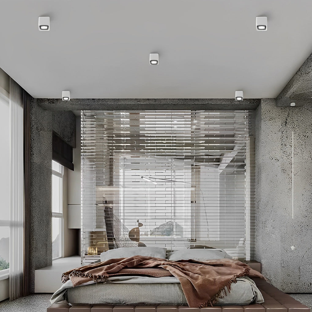 FlexiSquare - Lampada da soffitto a LED dimmerabile con testa quadrata regolabile