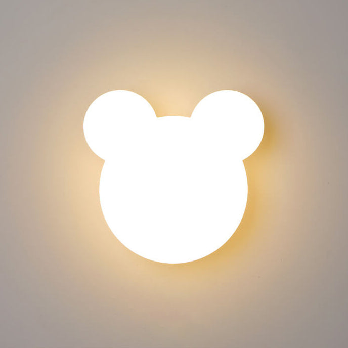 Candeeiro de parede LED minimalista em forma de urso de desenho animado