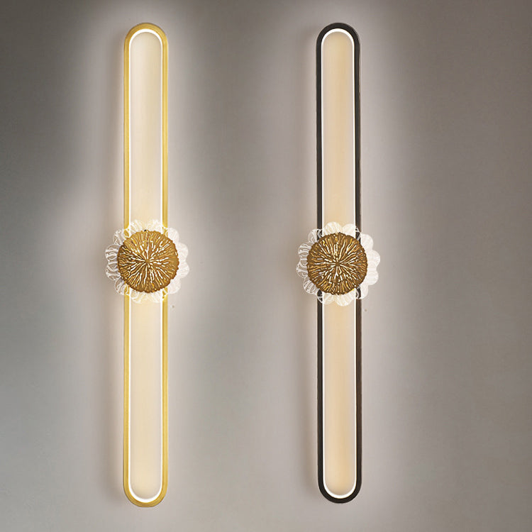 Lampada da parete LED industriale minimalista con anello in rame