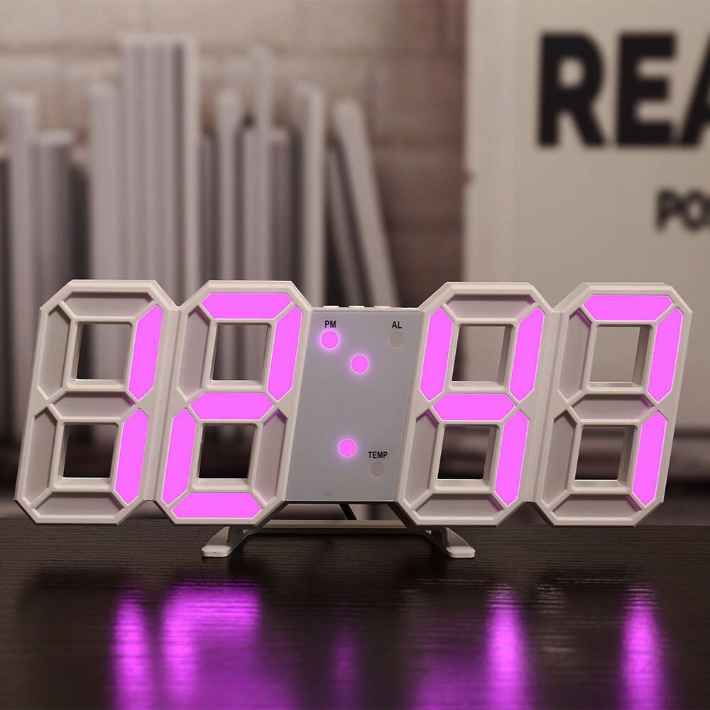 Orologio da parete digitale a LED - Temperatura e allarme
