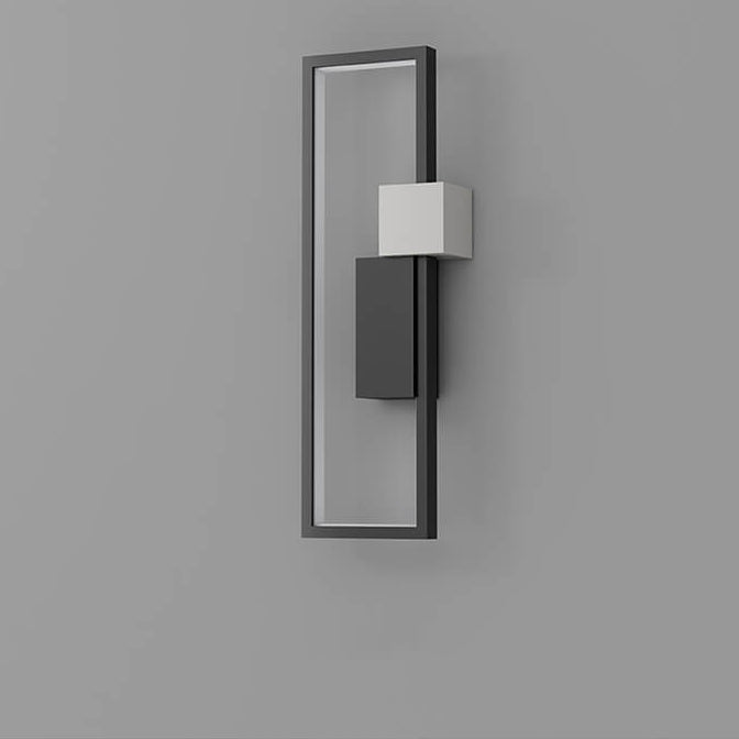 LumiSil - Lámpara de pared LED con marco cuadrado minimalista