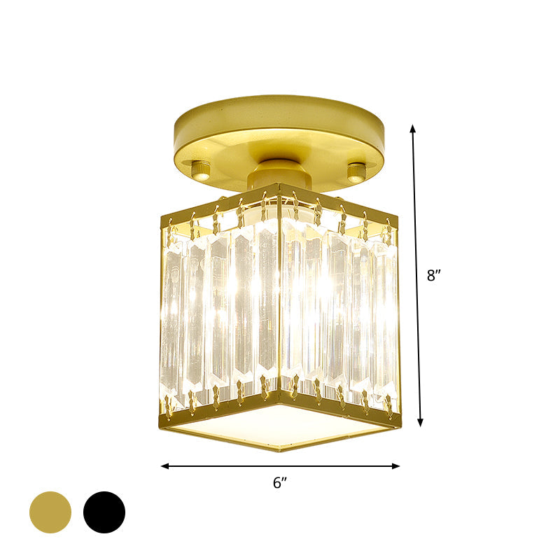 Lampada da soffitto Kristal Foyer - Design moderno nero/oro semi-incassato